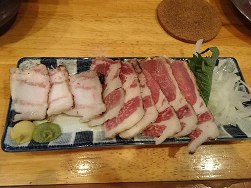 ０４長崎芳寿豚たたき３種盛り合わせ