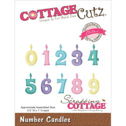 117707 CottageCutz Elites Die (Number Candles) 1190