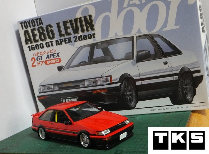 LEVIN AE86 TOUGE Street racing 1/24カーモデル TKS Modeling