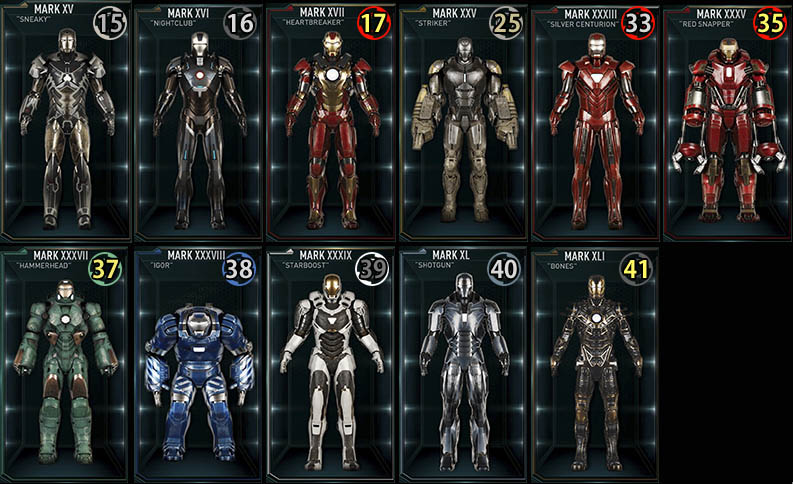 ジョル S Page For Iron Man アイアンマン全スーツ 14年現在
