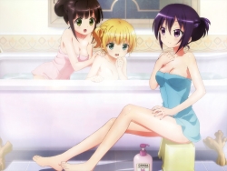 43_291926 bathing cleavage gochuumon_wa_usagi_desu_ka_ kirima_sharo tanaka_yuuichi tedeza_rize towel ujimatsu_chiya