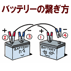バッテリーが上がった時に ブースターケーブルの正しいつなぎ方 軽トラック情報館 大阪事業所